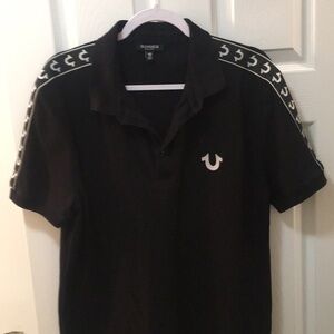 True Religion Small/Petite Black/White Polo Shirt